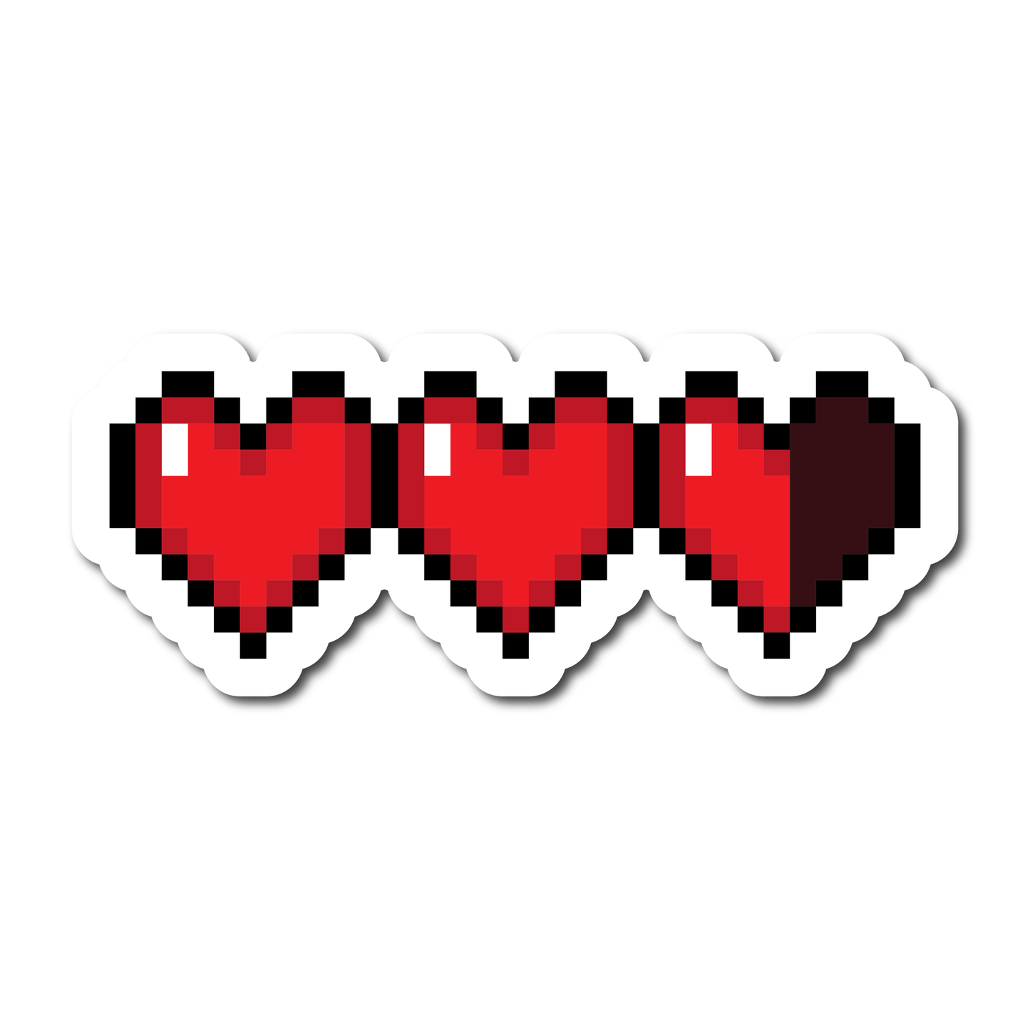 Meta Description: Add retro gamer flair with the 3 Lives Pixel Hearts vinyl sticker. Perfect for gaming fans, cars, laptops & toolboxes.