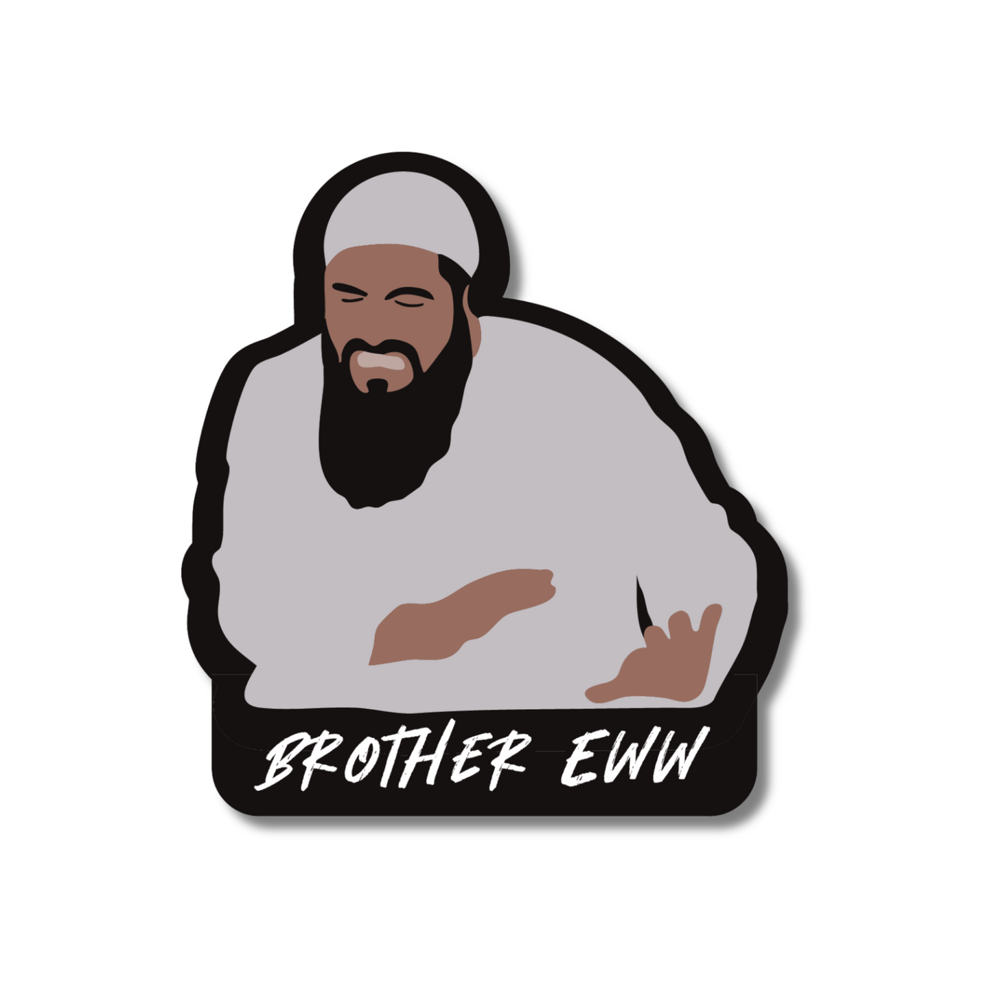 Funny 'Brother Eww' vinyl sticker featuring iconic meme expression