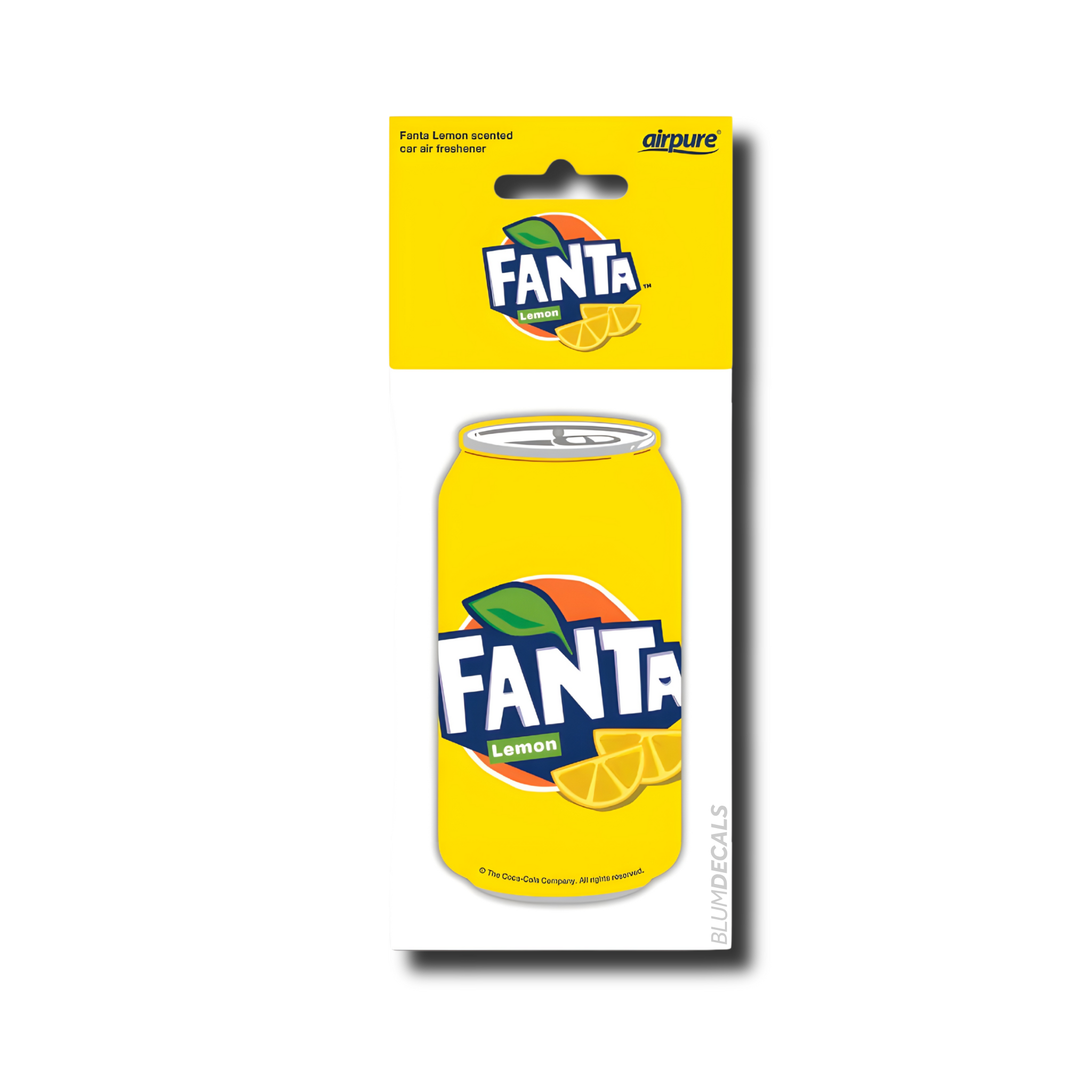 Fanta Lemon Scent Hanging Air Freshener, Official Fanta Product, Novelty Can Design, Car Air Freshener, Quirky Gift