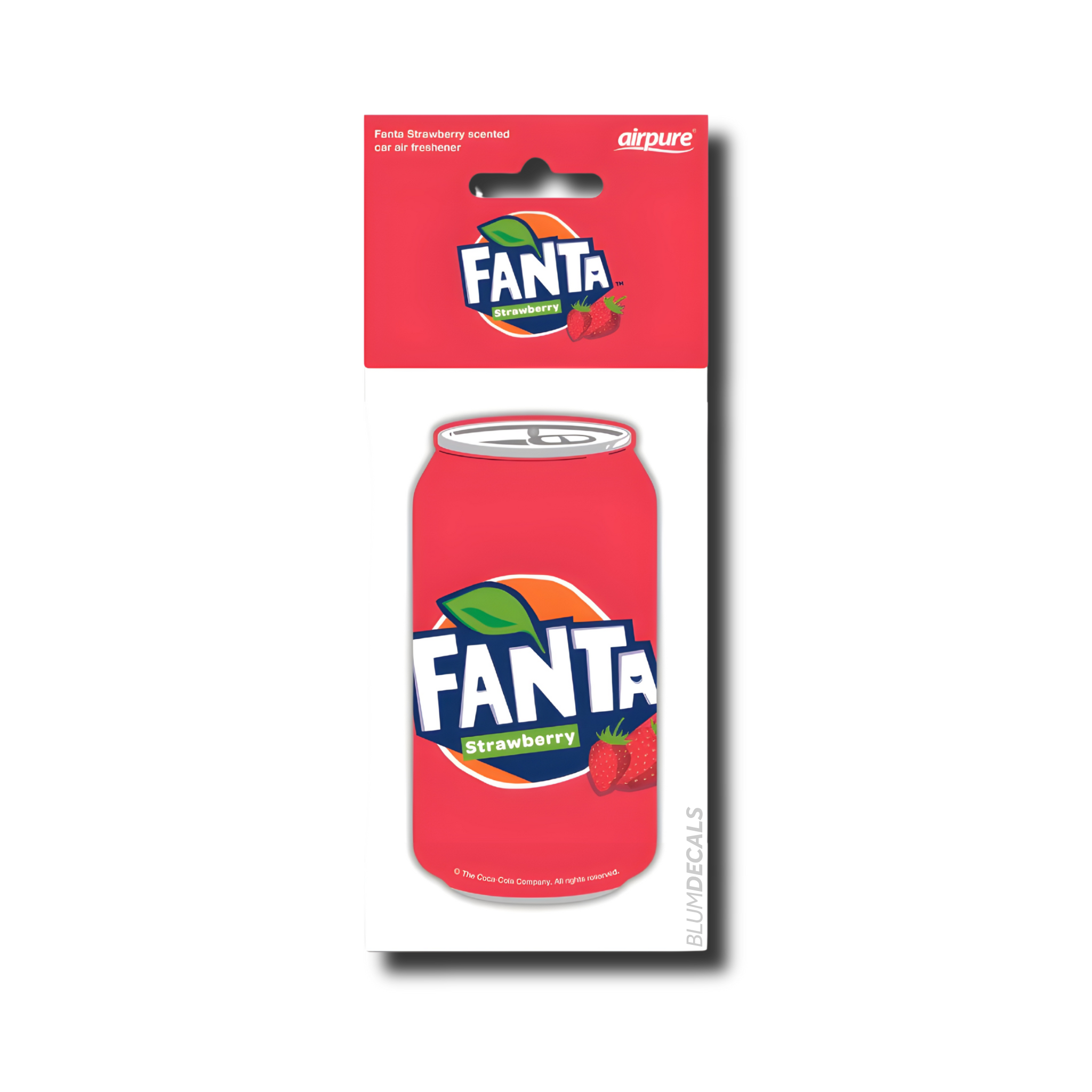 Fanta Strawberry Scent Hanging Air Freshener, Official Fanta Product, Novelty Can Design, Car Air Freshener, Quirky Gift