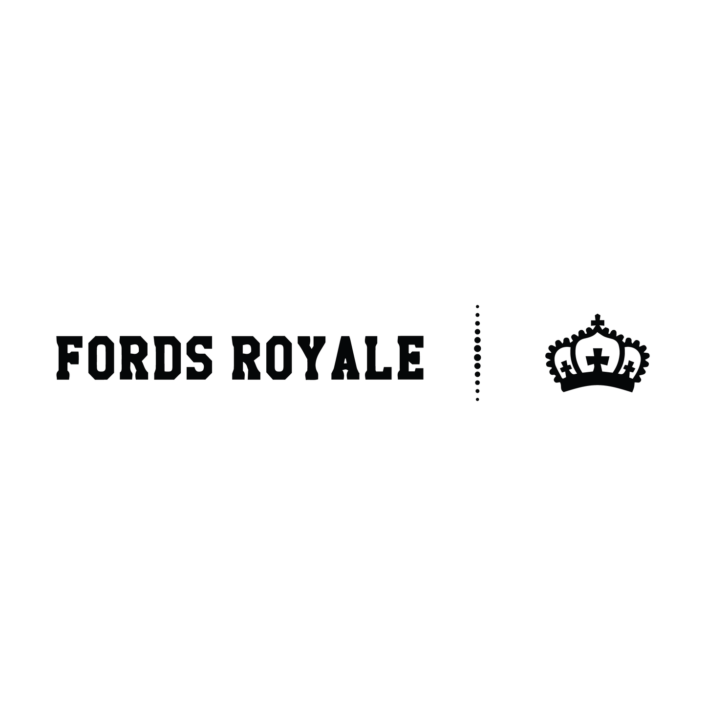 Fords Royale Text & Crown Decal / Sunstrip