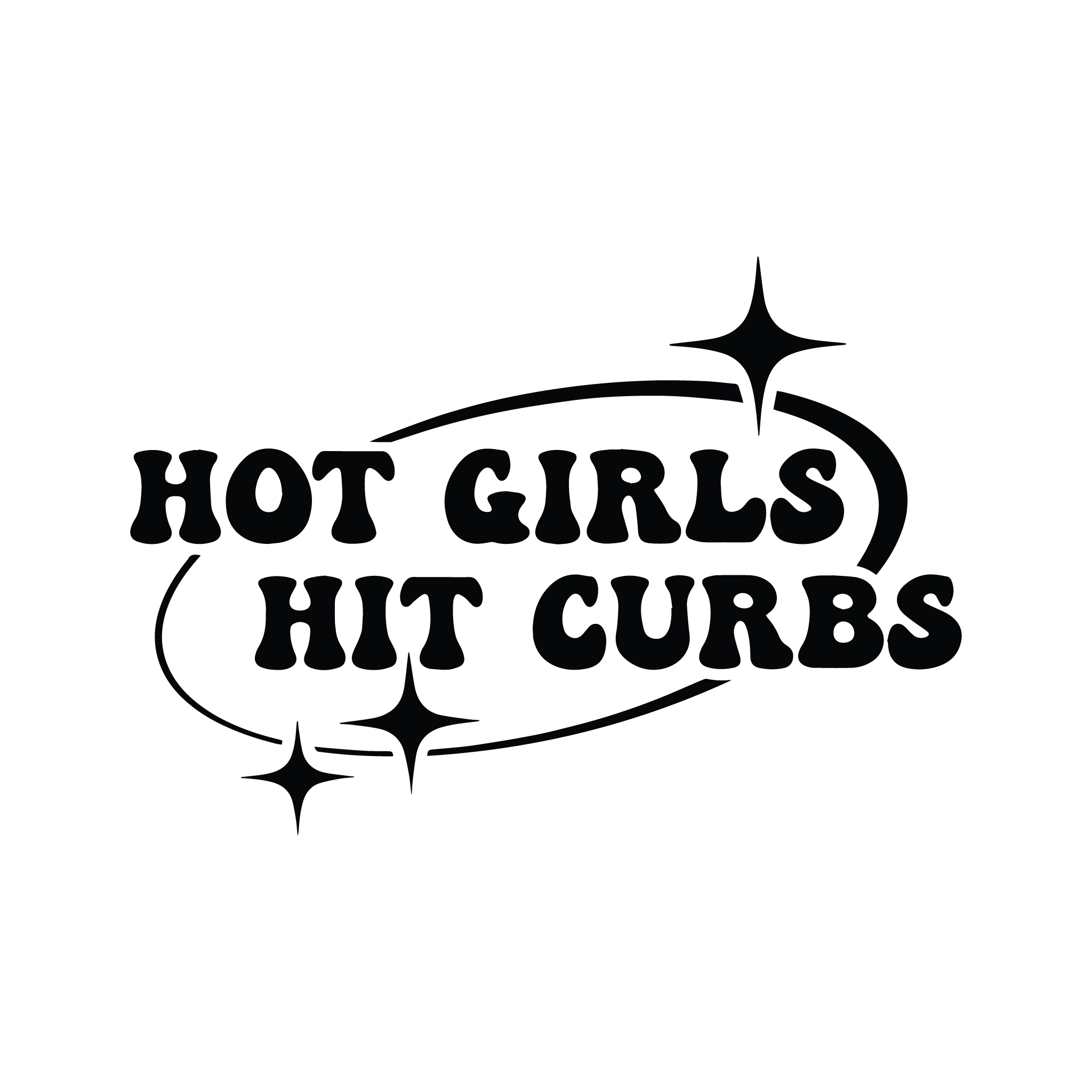 "Hot Girls Hit Curbs" Funny License Plate - Pink Car Accessory For Women (12x6 Inch)
