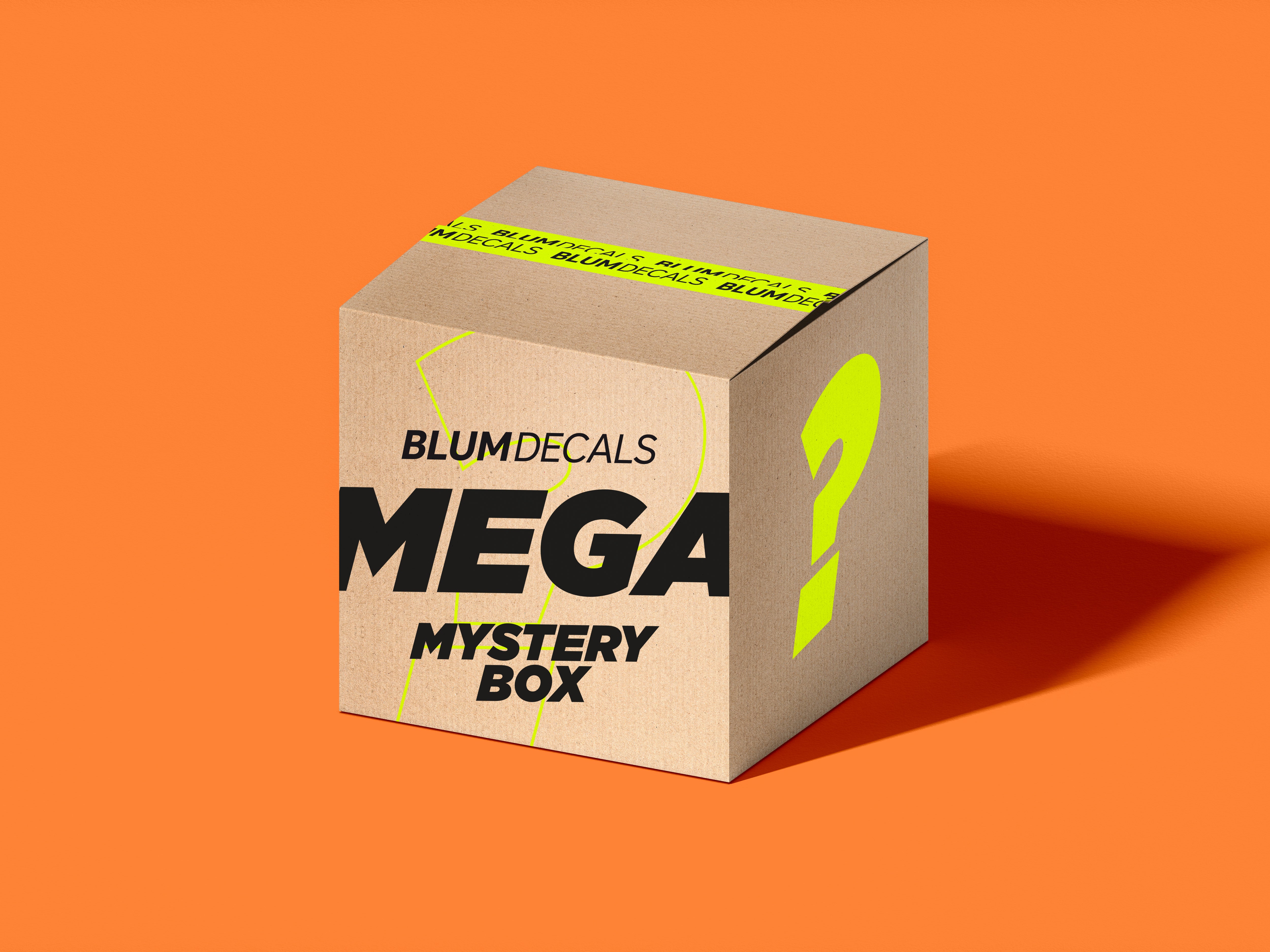 Blum Decals MEGA Mystery Box – includes 50 unique random funny vinyl stickers. No duplicates. Huge bundle for ultimate sticker collectors.