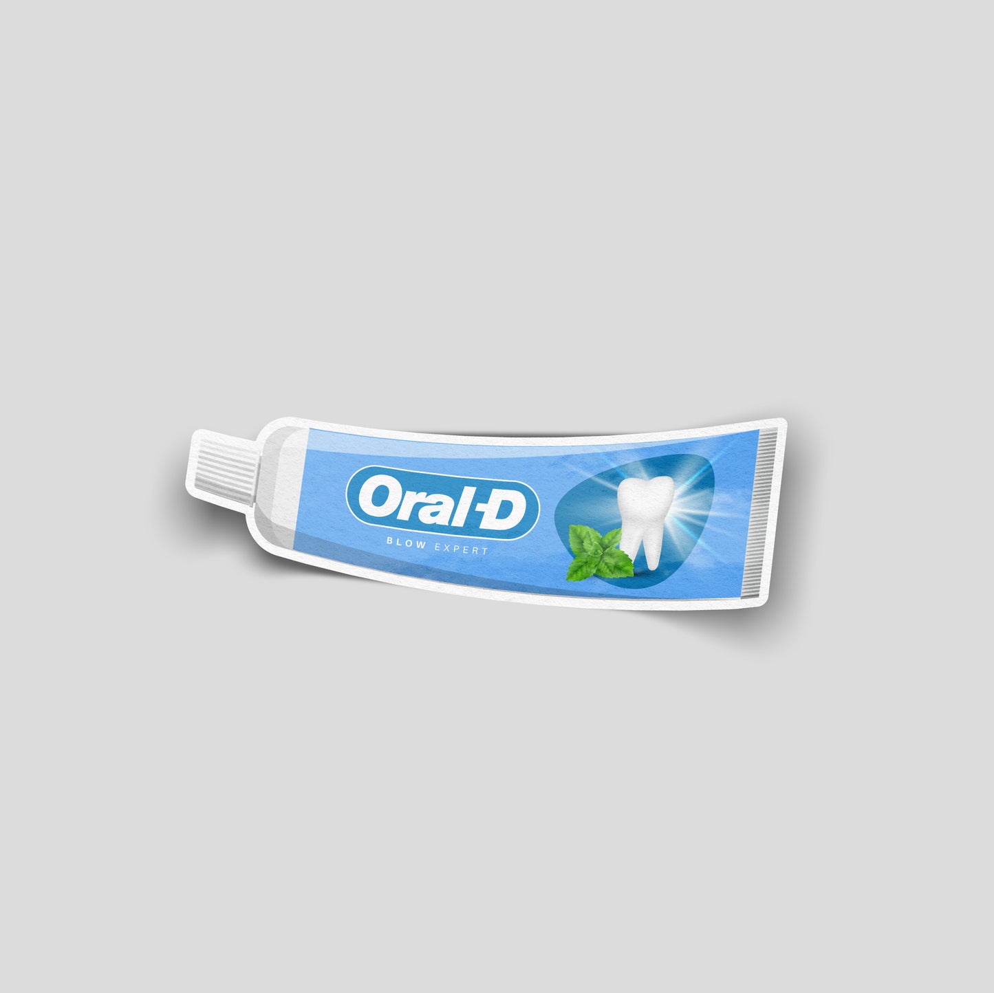Oral-D toothpaste tube parody funny car sticker, UK brand spoof vinyl by Blum Decals