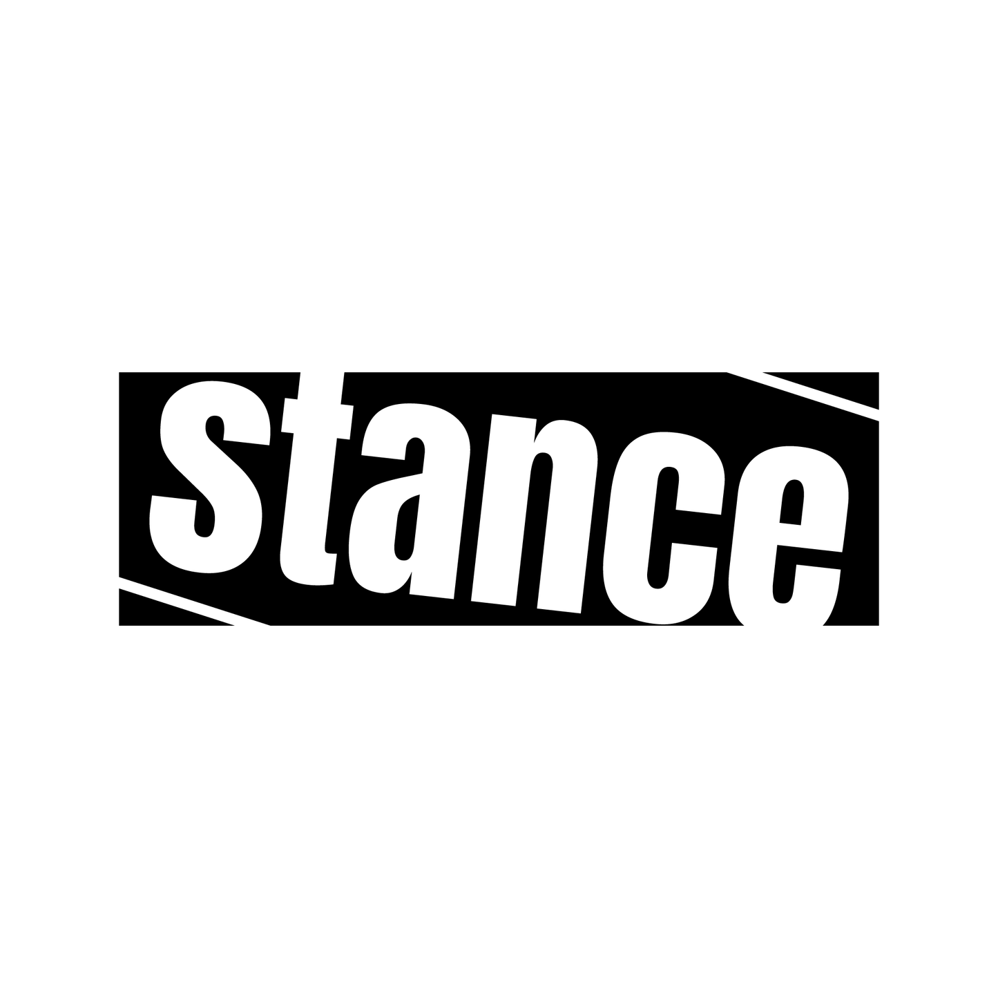 Stance box logo vinyl decal sticker, weatherproof & UV-resistant, perfect for stance cars, toolboxes, and laptops.