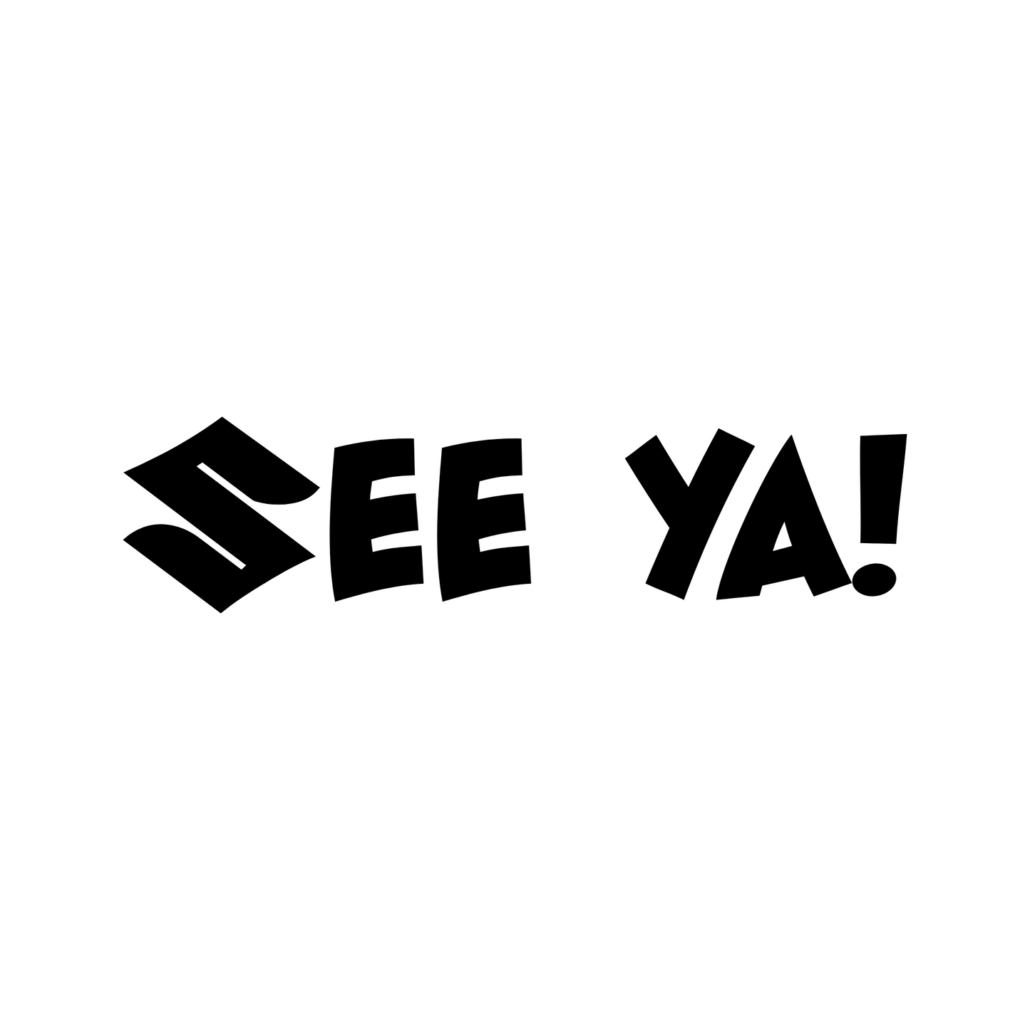 Suzuki "SEE YA!" vinyl decal featuring the Suzuki logo and bold text.