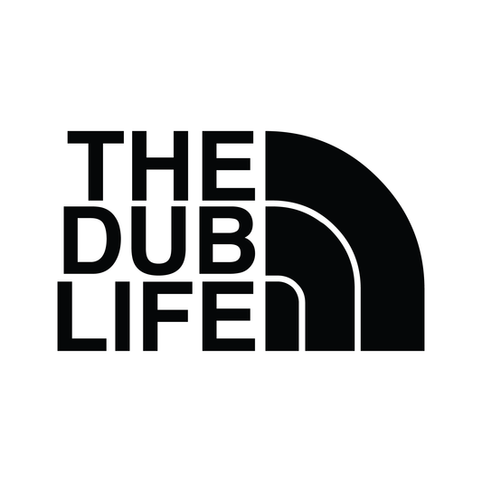 The Dub Life' Volkswagen vinyl decal sticker, weatherproof & UV-resistant, ideal for VW cars, laptops, and garages