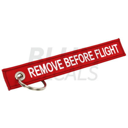 Remove Before Flight Jet Tag Keychain