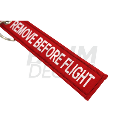 Remove Before Flight Jet Tag Keychain