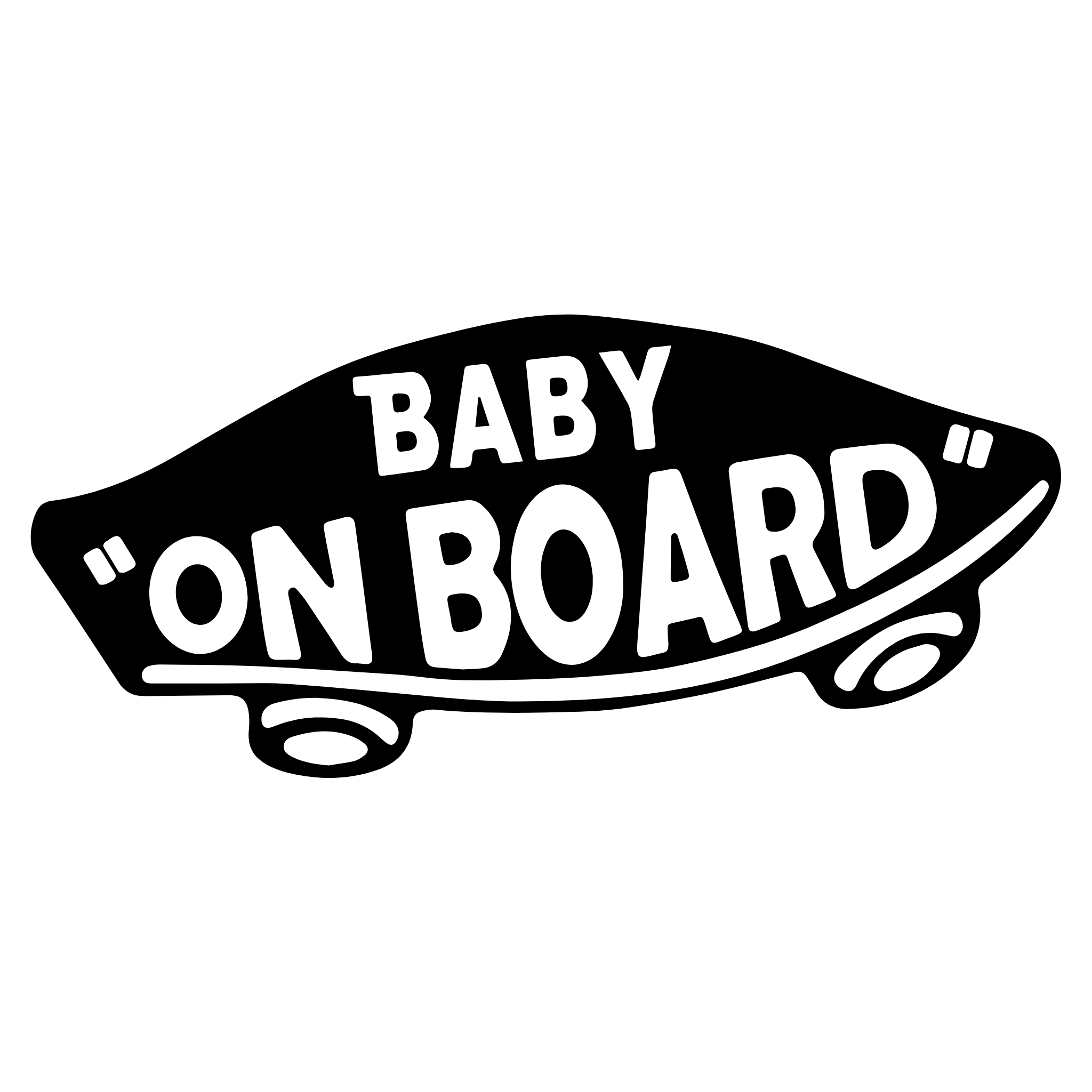 Onboard Sticker Baby on Board Skateboard Style Vinyl Sticker | Blum Decals | UK Made ...