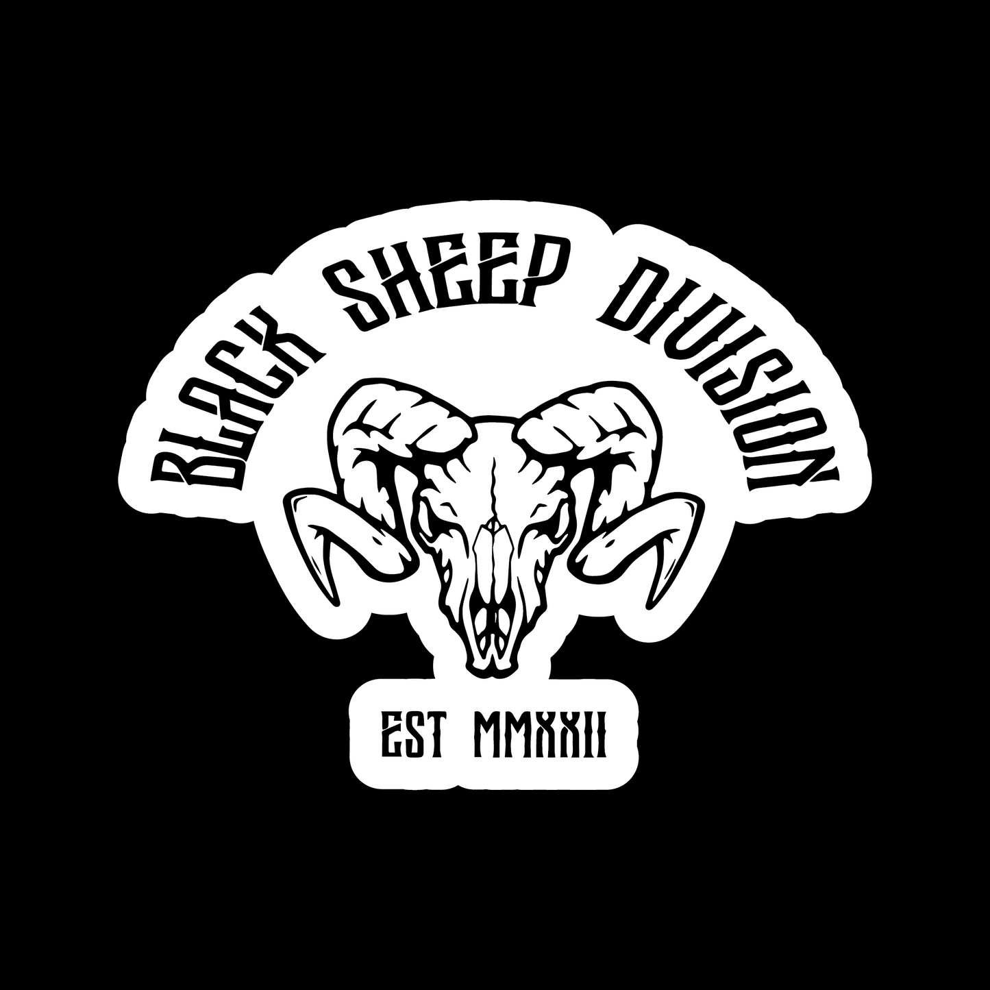 Black Sheep Division Printed Sticker 15cm (Gloss Finish)