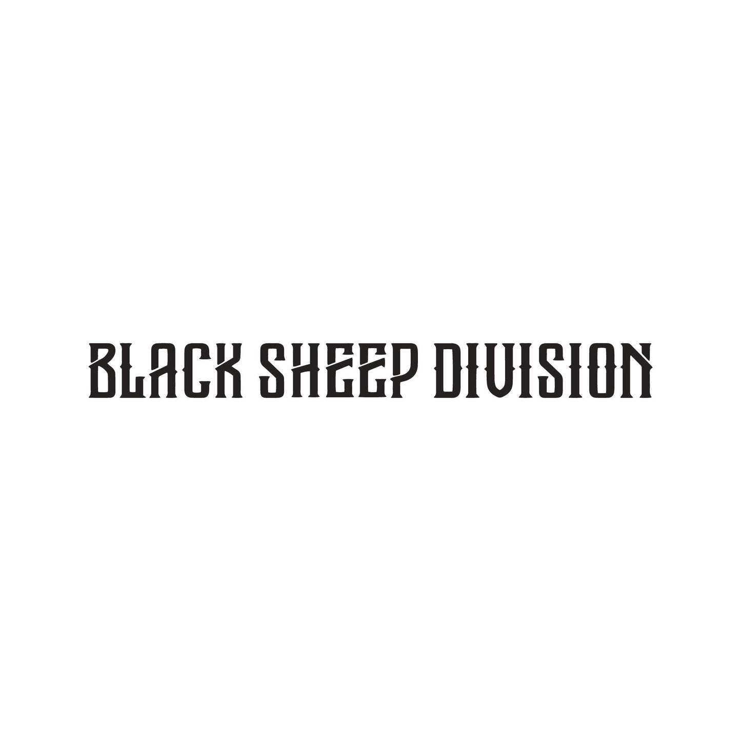 Black Sheep Division Text Sticker (Glitter Finish)