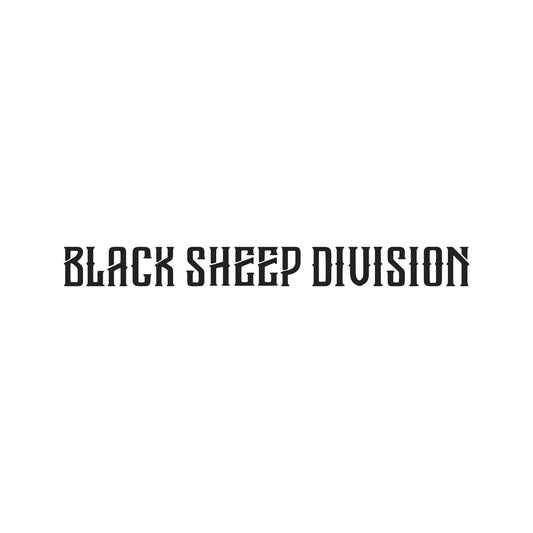 Black Sheep Division Text Sticker (Glitter Finish)