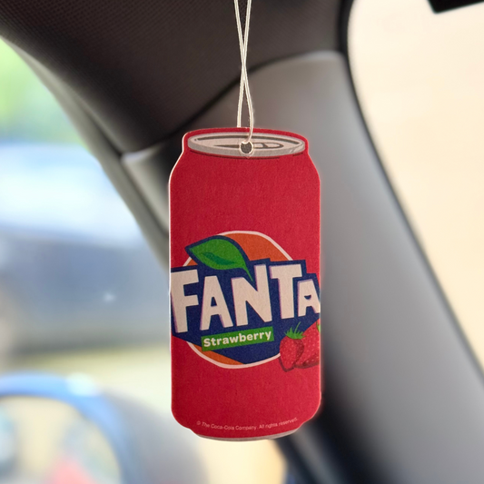 Fanta Strawberry Scent Hanging Air Freshener, Official Fanta Product, Novelty Can Design, Car Air Freshener, Quirky Gift