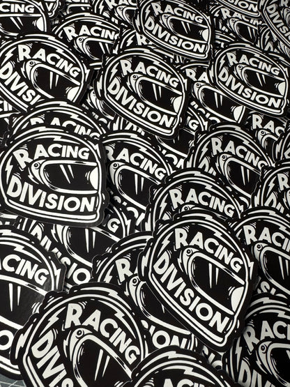 Black and White Vinyl Printed Stickers with custom die cut border