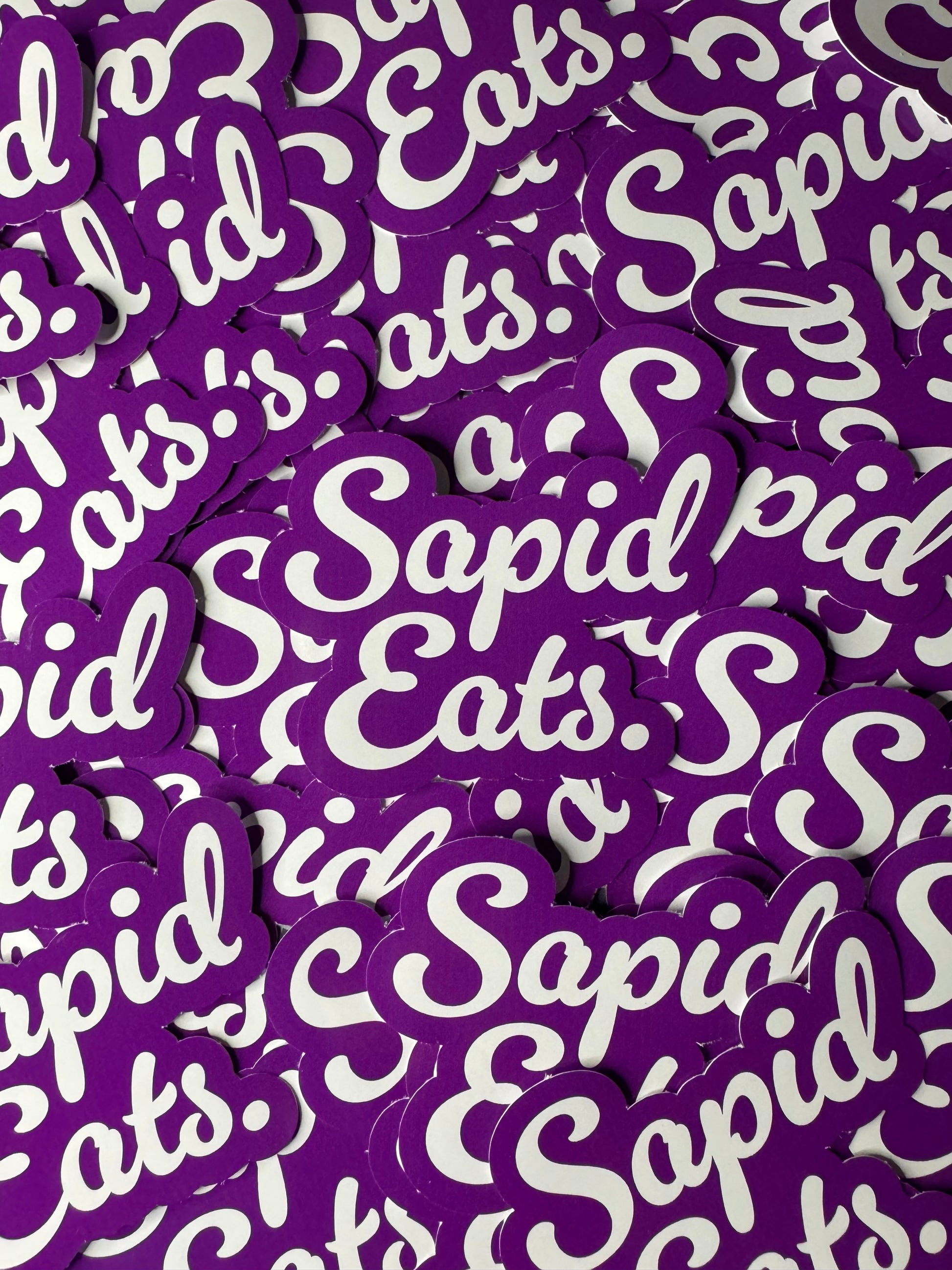 Purple Printed Vinyl Die Cut Stickers