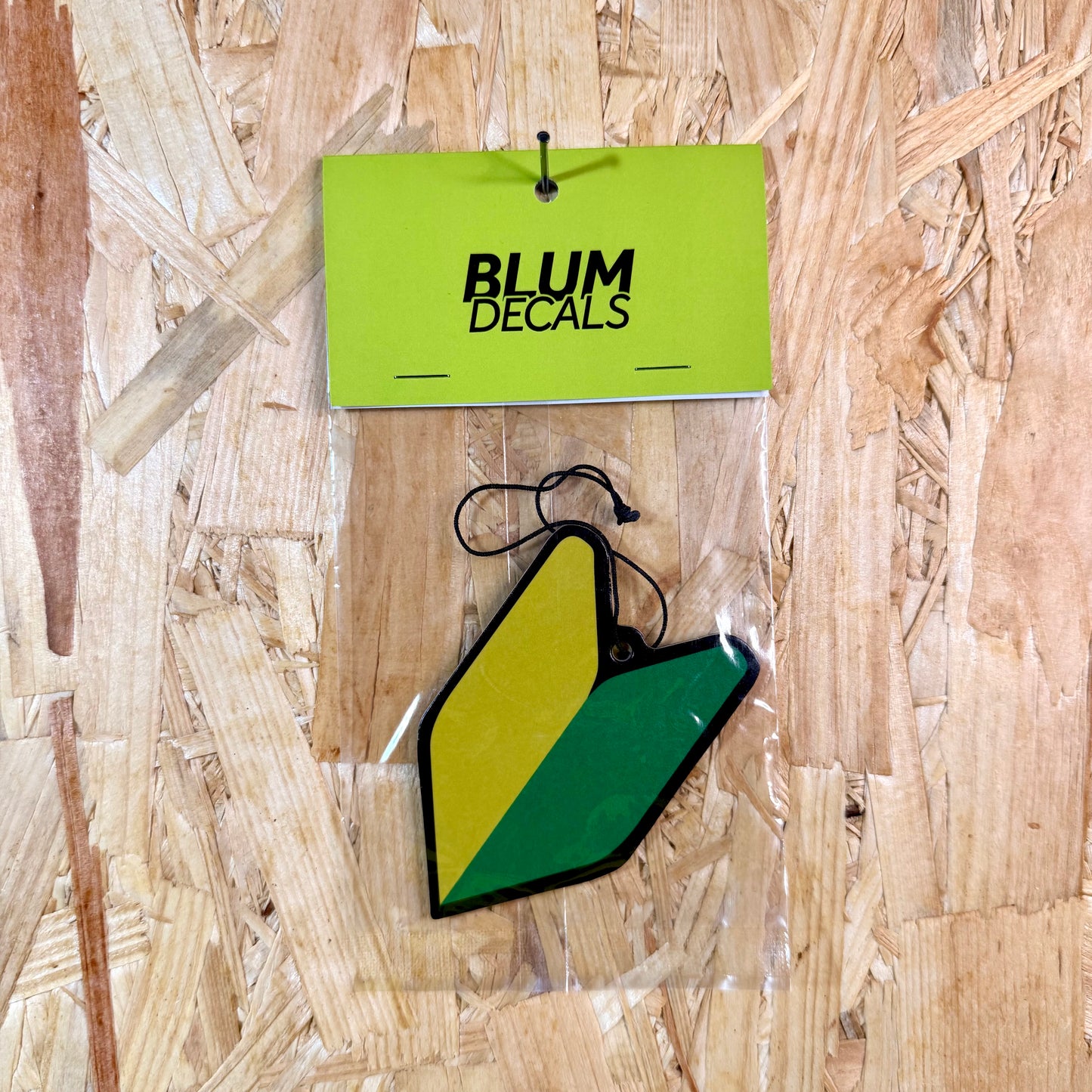 JDM Wakaba Leaf New Car Scent Air Freshener in packaging