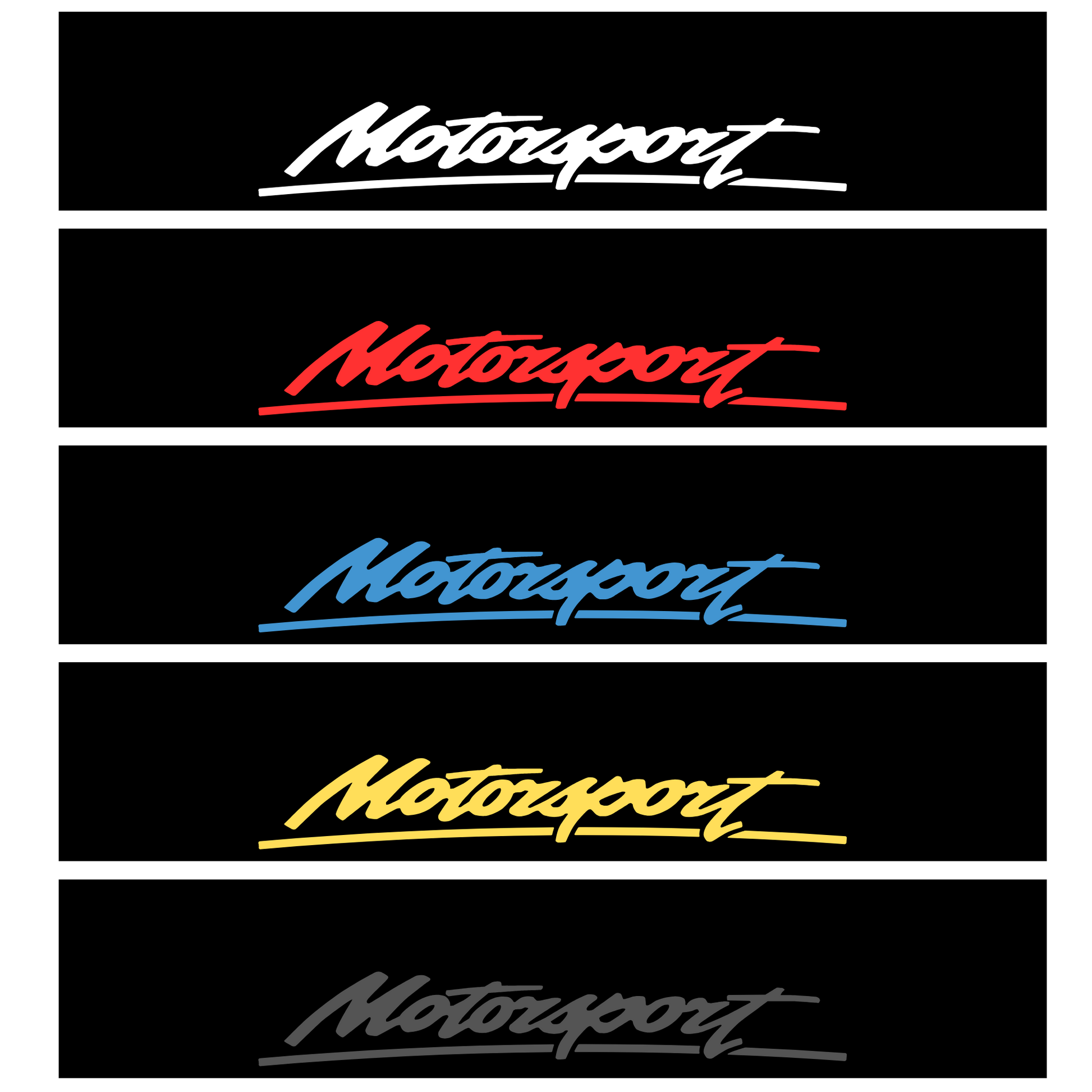 Motorsport Script Text Sunstrip