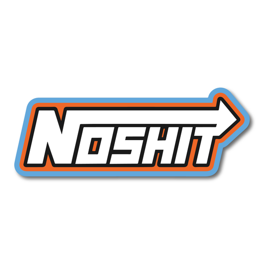 Funny No Shit vinyl car sticker with NOS racing inspired design – humorous decal for cars, vans or laptops made in the UK