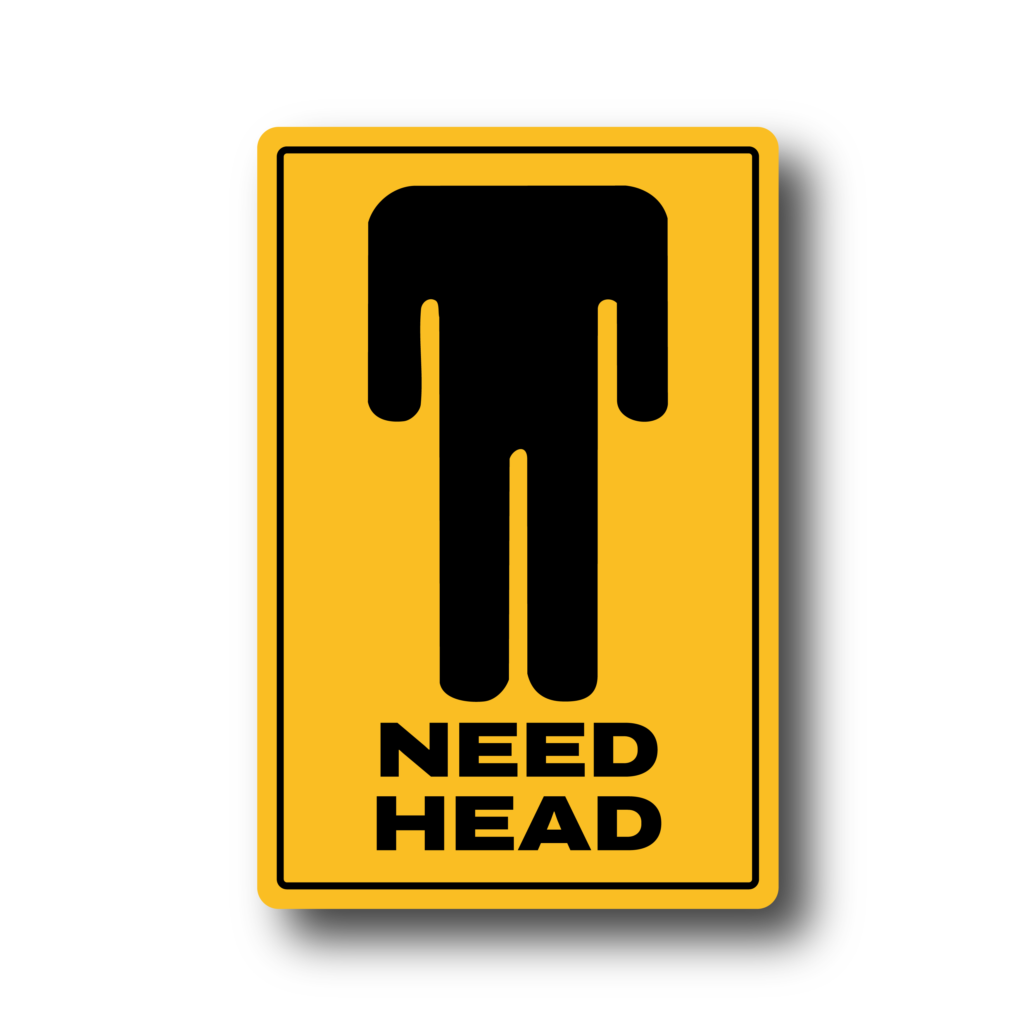Needs Sticker Needs Head Funny Vinyl Car Sticker UK – Blum Decals Limited