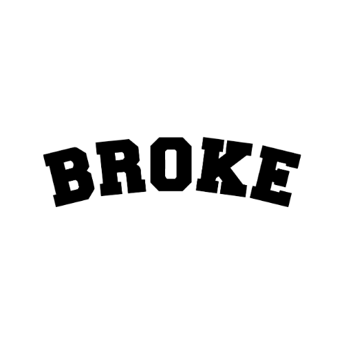 BROKE Arched Decal