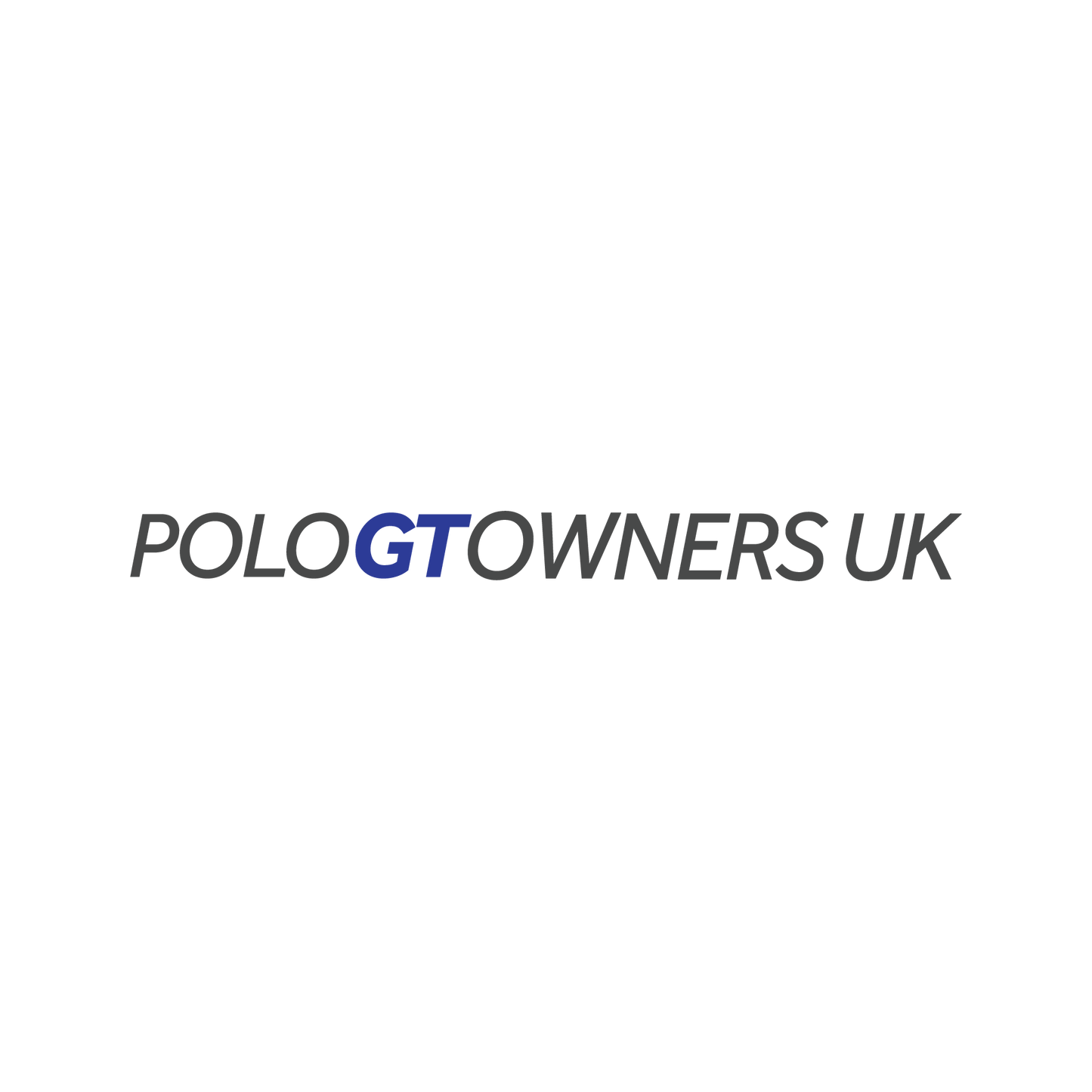 Polo GT Owners UK Club Sticker (Silver Text)