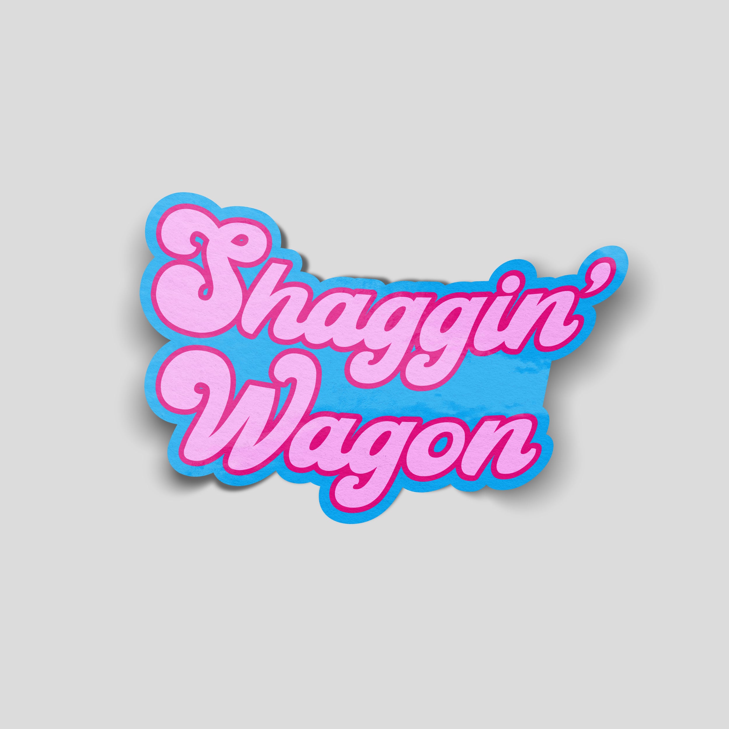 Shaggin' Wagon Sticker – Funny Retro Vinyl Car Decal UK – Blum Decals ...