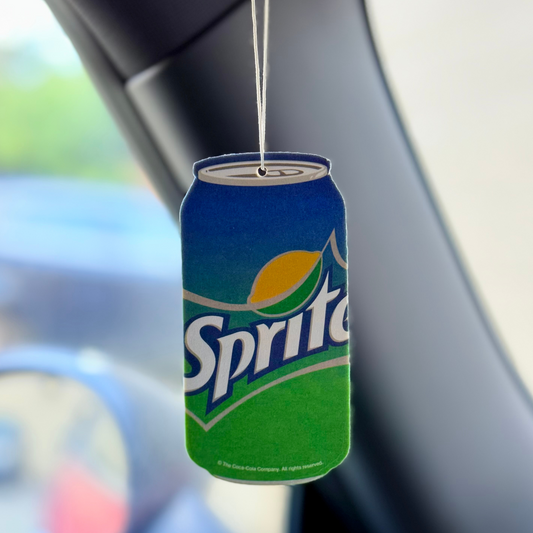 Official Sprite air freshener in original Sprite scent, featuring a can design. Long-lasting fragrance for cars, homes & offices. Licensed, cruelty-free & perfect for Sprite fans.