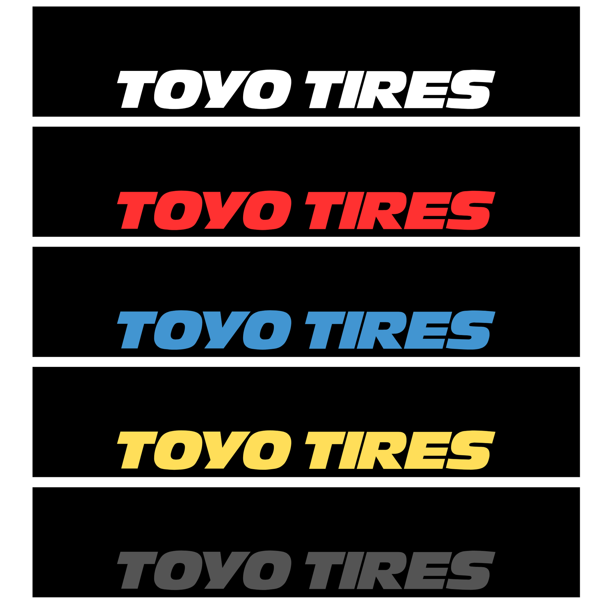 Toyo Tires Logo Sunstrip