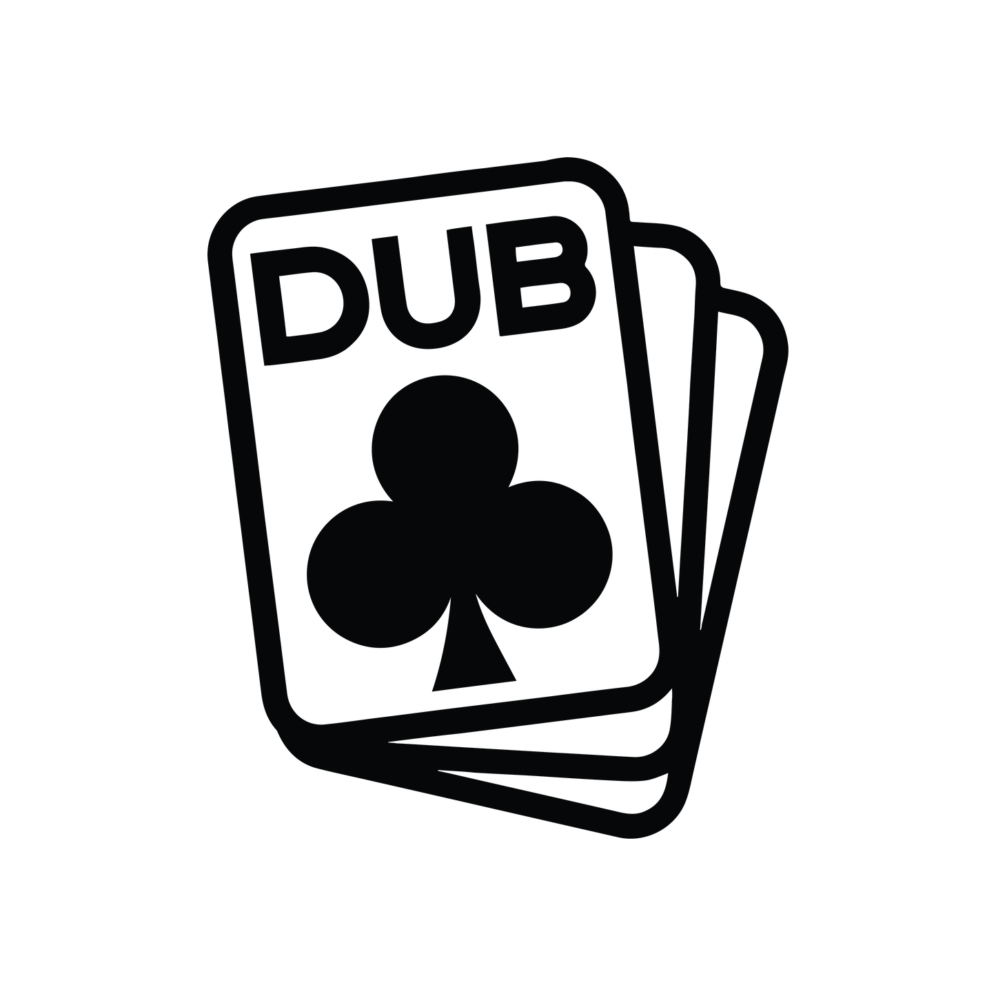 Volkswagen Dub Card vinyl decal sticker featuring club suit design for VW enthusiasts