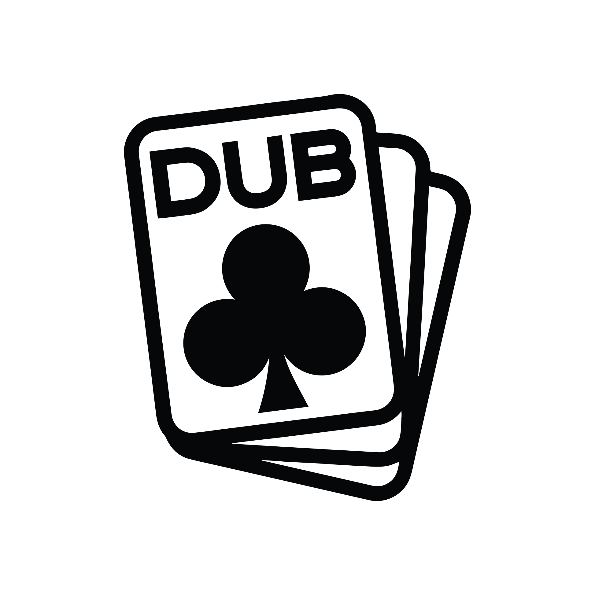Volkswagen Dub Card vinyl decal sticker featuring club suit design for VW enthusiasts