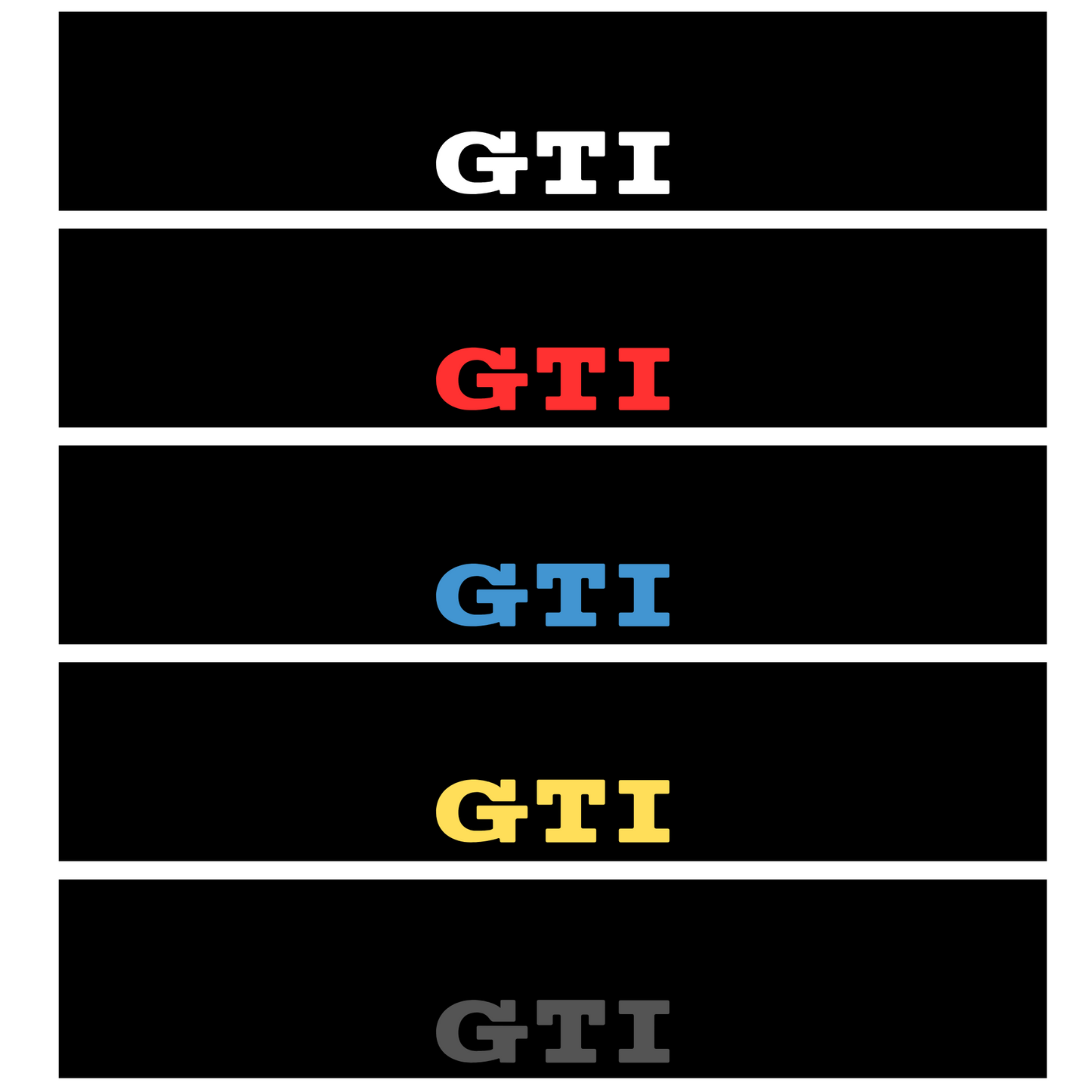 Volkswagen GTI Logo Sunstrip