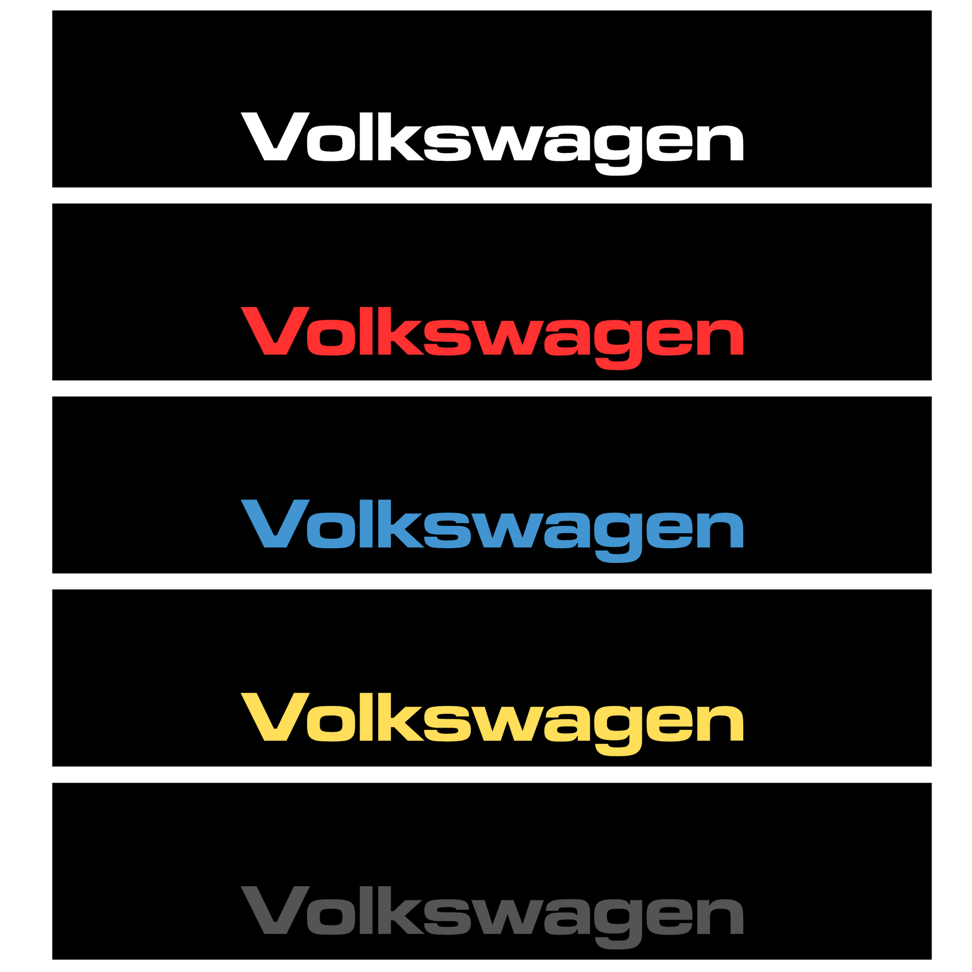 Volkswagen Text Sunstrip