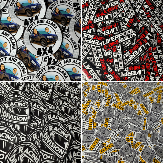 Bundles of Custom Die-Cut Printed Vinyl Decals