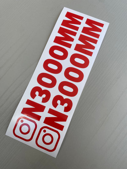 Gloss Red Vinyl Instagram Tag Sticker