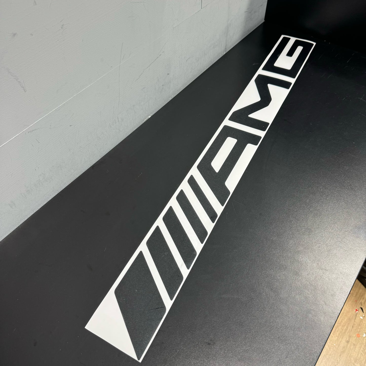 Gloss Black AMG Banner - 88cm x 8.5cm