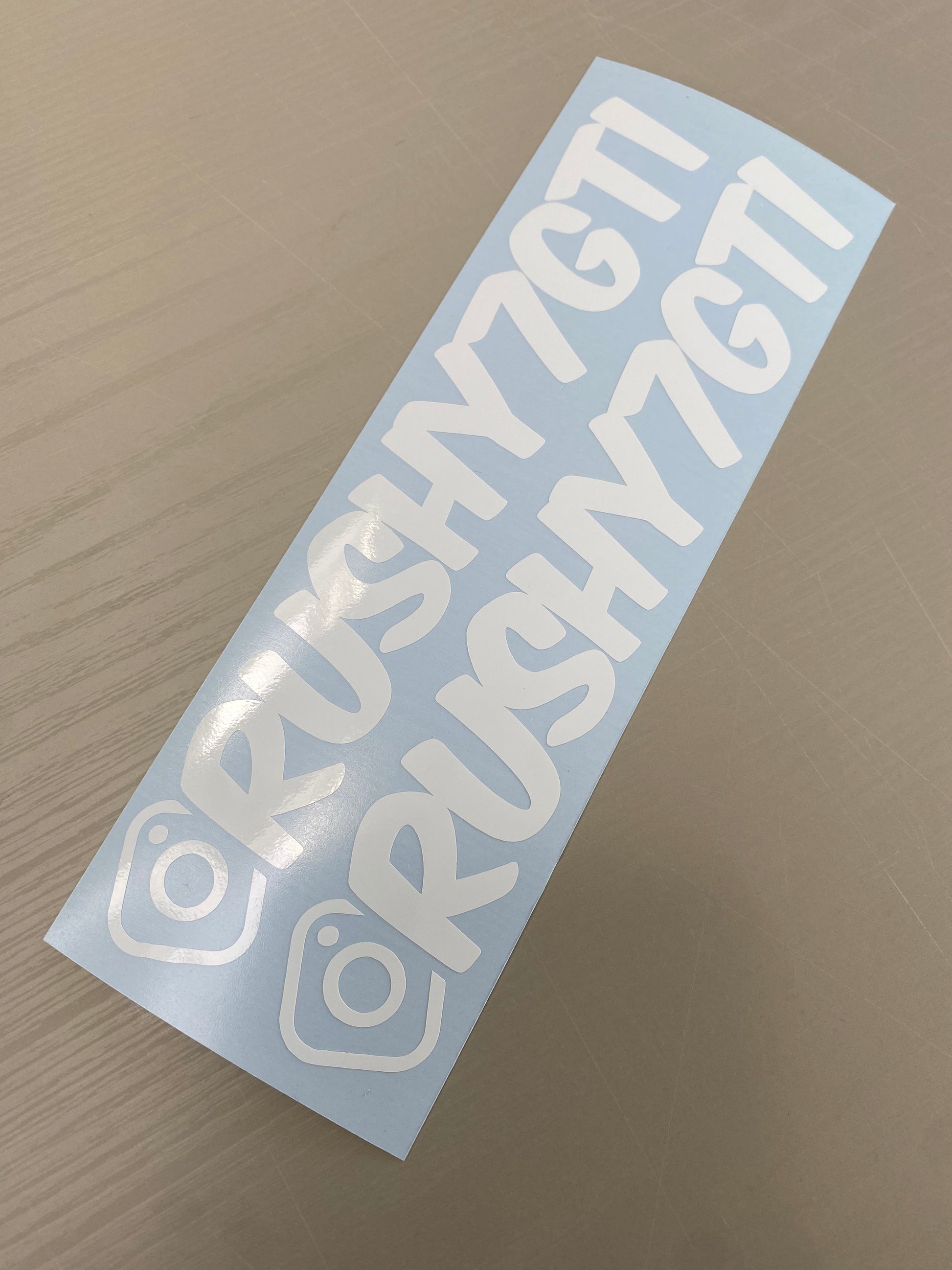 Gloss White Vinyl Instagram Tag Sticker